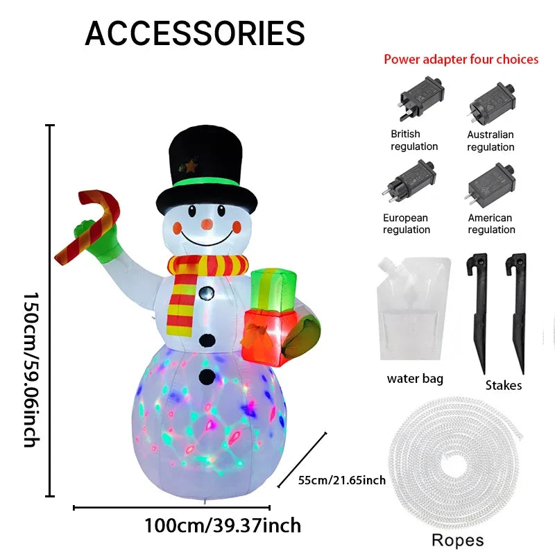 Christmas Home 4.9FT Inflatable Yard Decor LED Snowman