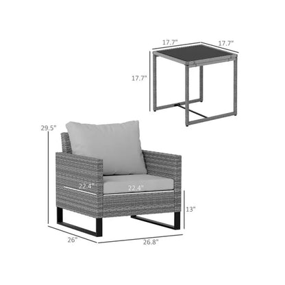 Outdoor Bistro Set Table and Chairs for Patio