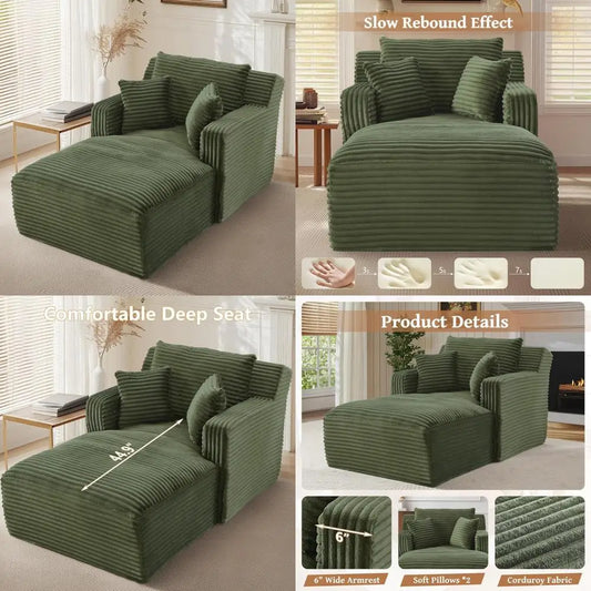 Oversized Indoor Chaise Lounge Chair