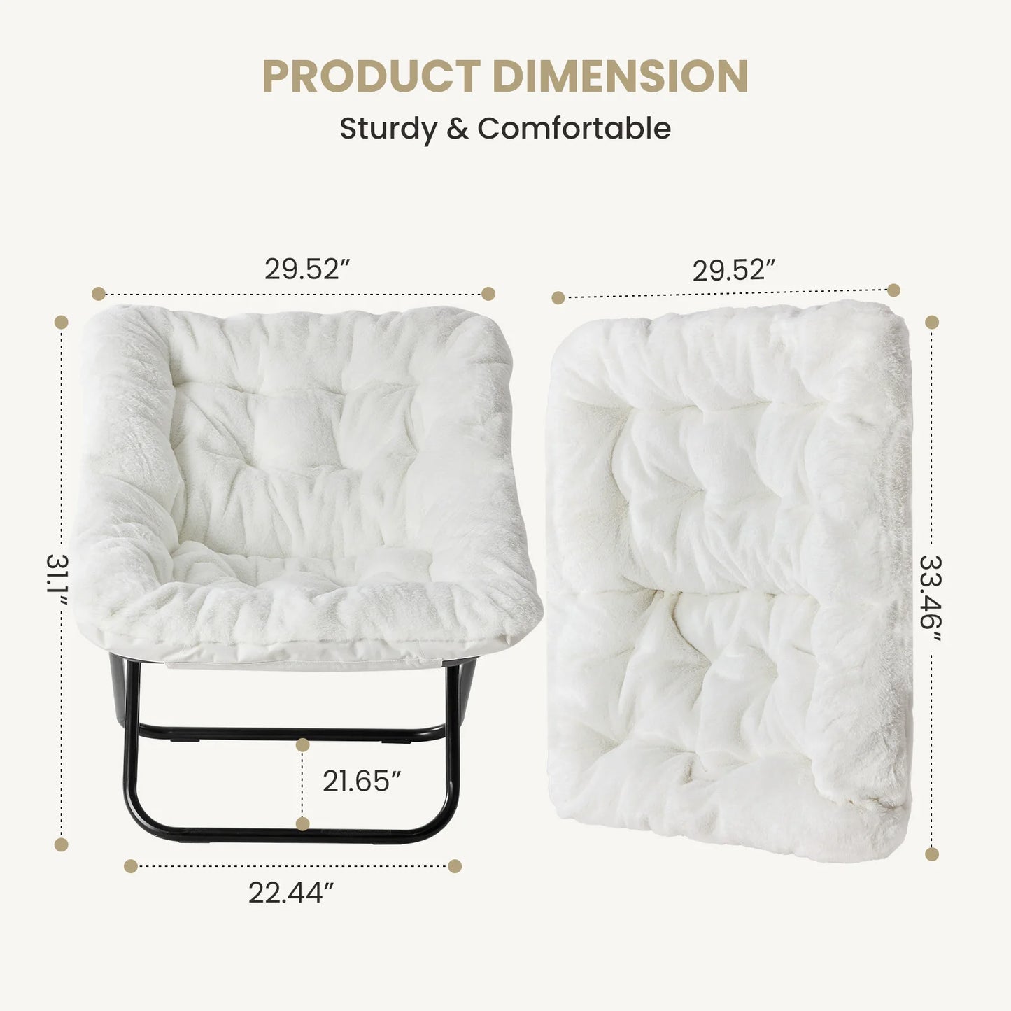 28IN Cozy Saucer Chairs