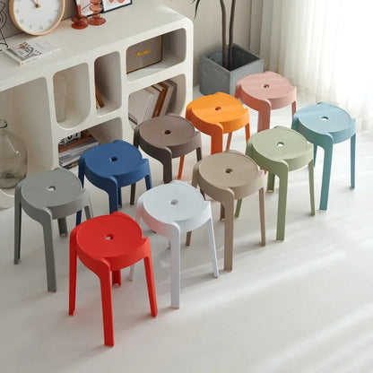 Thickened Plastic Stool Nordic Stackable