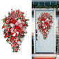 Christmas Wreath Candy Upside Down Tree Garland Artificial Xmas Ornament Christmas Swag Home Window Door Wall Hanging Decoration